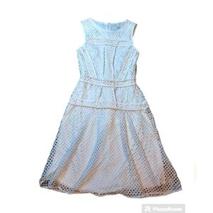 Cato size 2 knit dress fish net white dress